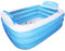 GOOPEEG Fiesta Acuática Piscina Inflable Piscinas Inflables Patio Trasero Salón Familiar Piscina Bañera Doble 3 Capas Centro de Juegos
