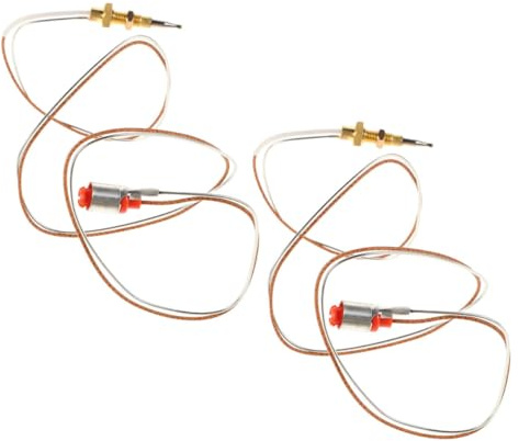 Termocoppia di Sicurezza per Fornello a Gas 2 Pezzi Acciaio Inox | Dispositivo Antisspegnimento, per Cucine Domestiche e Manutenzione Ristoranti, Colore Beige, Facile da Riporre