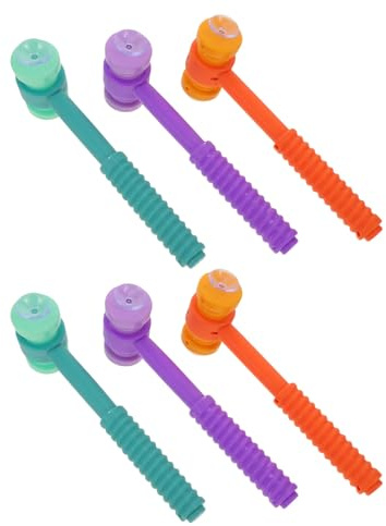 TOYANDONA 6 Piezas Martillos para Ventosas Juguete Montessori de Golpeo y Entrenamiento de Reacción para Preescolar y Fiestas Martillos Pequeños de Plástico Naranja Verde y Morado