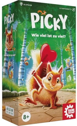Game Factory 646051 Picky, Fluffy Animals, pfiffiges Merkspiel ab 8 Jahren | Familienspiel für 2 bis 5 Personen, Kartenspiel, Gesellschaftsspiel