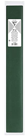 Clairefontaine 95474C - Packung mit 8 Bogen Seidenpapier, 18g, 50x75cm, ideal für Bastelaktivitäten und DIY, Glasgrün, 1 Stück