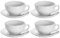 Maxwell & Williams 4er Set Cappuccinotassen White Basics Round 300ml weiß