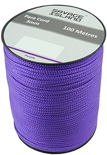 Savage Island 100m Reel Paracord 3mm, 30+Colors | Ideal for Crafting, DIY, Camping, Survival, Outdoor, Gadren | Tactical Cord Rope Roll