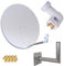 netshop 25 HD Sat Anlage 80cm Spiegel + Opticum Quad LNB für 4 Teilnehmer + 40cm Wandhalter (3 Farben wählbar)