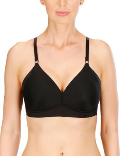 Naturana® Elegant Wireless Bra [Cup A-D] I Seamless Blending, Side Smoother Effect & Ideal Fit I Women's Comfort Wire-Free Bra for a Stylish Look | 44 Black C