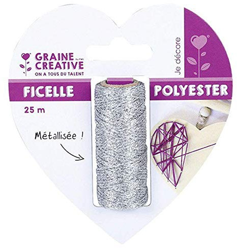 Youdoit Bobina di Filo Metallico Argento 25 m - String Art