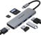 USB C Hub Multiport Adapter für MacBook Air/Pro,6 in 1 mit HDMI 4K, 3 USB 3.0, SD/TF Kartenleser, kompatibel mit Dell XPS, HP, Surface und mehr Typ C Geräten