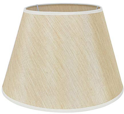 DULEE Φ 12 Lampe de Table Simple Abat-jour de Chevet Abat-jour Mural,Beige (Haut)18*(Taille)20cm*(Bas)30cm