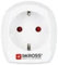 Skross 1.500230-E adattatore per presa di corrente Tipo D (UK) Tipo C (Europlug) Bianco