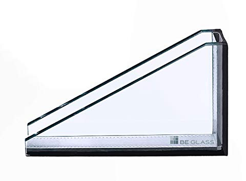 BE GLASS: Isolierglas nach Maß bis 40cm x 80cm (400 x 800 mm), Aufbau 4mm Float - 12mm TGIschwarz - 4mmONE, günstig ab Werk, Made in Germany.