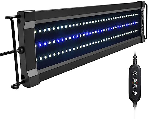 NICREW ClassicLED G2 Aquarium Beleuchtung, Steuerbar LED Lampe mit Mondlicht, IP67 Wasserdicht für Süßwasser-Aquarien, 45-60cm