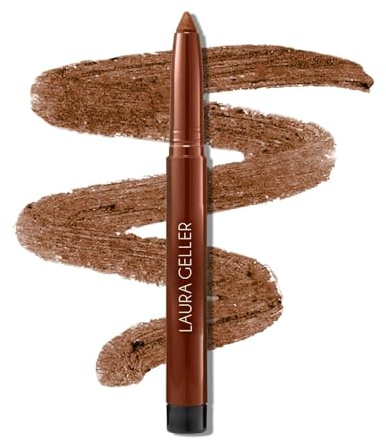 LAURA GELLER NEW YORK Kajal Longwear Kohl Eyeliner mit Koffein, weiches und mischbares Make-up, antike Bronze