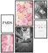Papierschmiede® Mood Poster Set Coco Paris, Bilder Wohnzimmer Deko Schlafzimmer, 2x DIN A4 und 4x DIN A5, Blüten Pfingstrosen rosa lila schwarz weiß - Wandposter ohne Rahmen
