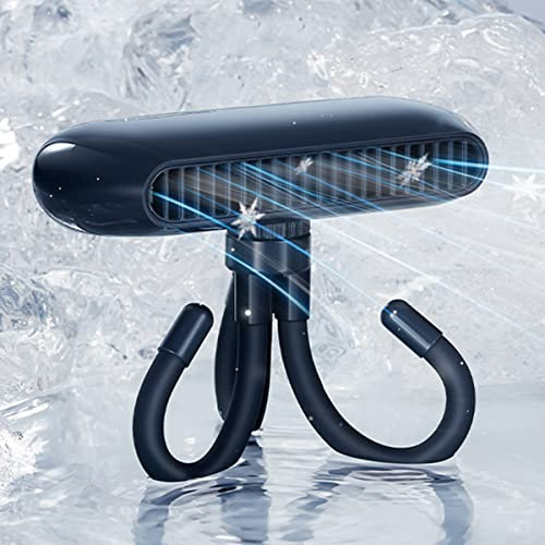 Mini Kinderwagen Ventilator, Tragbarer Blattloser USB Handventilator Tischventilator Persönlich mit Flexiblem Stativ, 360° Drehbar, Leise Baby Lüfter Clip-On Ventilator für Fahrrad Zelt BBQ Gym Blue