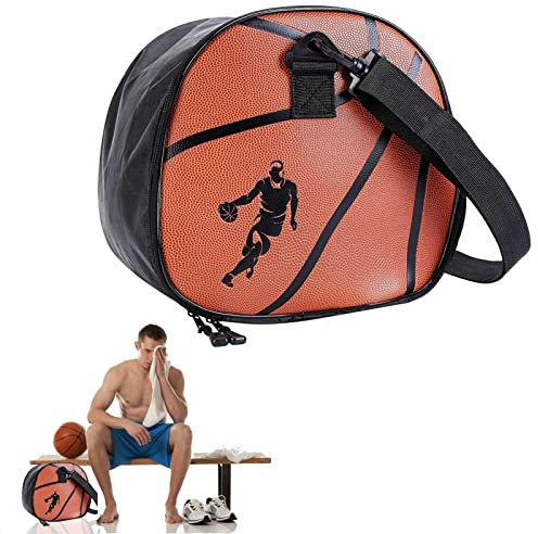 Fußball-Tragetasche – Basketballtasche für Mädchen – Schultertasche für Spielball zum Tragen von Basketball, Volleyball, Fußball, Fußball Lear-au