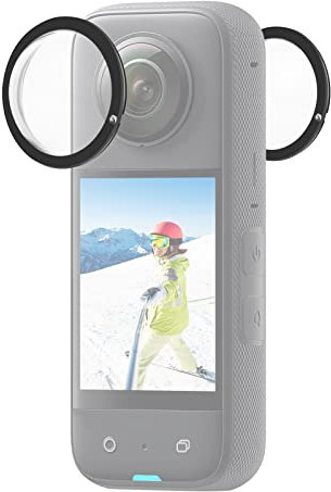 PULUZ Dual Lens Guards PC Protective Cover for Insta360 X3 Sticky Lens Protector for Insta 360 X3 Lens Accessories