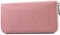 modamoda de Silber-P02 Portefeuille long en cuir pour femme, fabriqué à la main en Italie, vieux rose, s