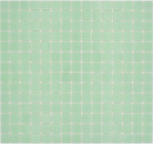 Glasmosaik Poolmosaik Schwimmmosaik Hellgrün Pastell Grün Spots Wand Fliesenspiegel Küche Dusche