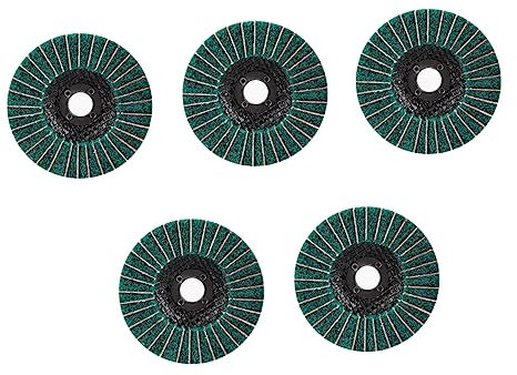 DOITOOL 5pcs Polishing Wheel Scouring Pad for Angle Grinder Assorted Sanding Suit Sanding Flap Disc Polishing Tools Zirconia Flap Discs Grinding Wheel Nylon High Tenacity Fiber Venetian Cd