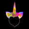 BF Souvenirs LED Einhorn Haarreif Unicorn bunt blinkend Leuchtend Kindergeburtstag Party Prinzessin Fantasie Kinderparty Karneval (goldenes Einhorn)