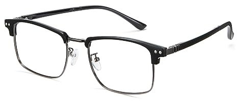 Cyxus Blaulichtfilter Brille Ohne Stärke Damen Herren Browline Computer Schutzbrille Bildschirmbrille Gaming Brille (8133 Waffenfarbe)