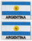 2 parches bordados de la bandera de Argentina con cierre táctico militar para coser, insignias de arneses, gancho para hombro, brazalete, parche de bricolaje (Argentina)