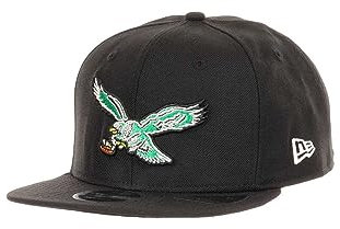 New Era Philadelphia Eagles NFL Black 9Fifty Original Fit Snapback Cap - One-Size