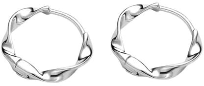 Hmzidz 925 Sterling Silber Gedrehte Creolen für Damen Herren,Ohrringe Gold/Silber Creolen Klein,Hoops Ohrringe echt Silber,Hypoallergen Kreolen Ohrschmuck für Frauen Mädchen (Silber)