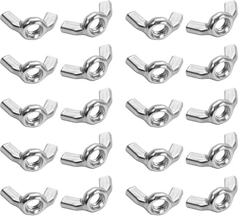 Dadi ad alette M6, in acciaio inossidabile 304, a mano, per stringere le orecchie, dadi a farfalla, parti di fissaggio, 30 pezzi