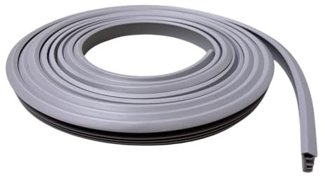Premium Weiße Flügelfalzdichtung für Holzfenster – 5 Meter, Optimal für 5mm Nutbreite, 12mm Nuttiefe – Langlebig mit Ausreißsteg (grau)