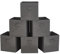 Webeasy Foldable Storage Cube Basket Bin, Set of 6, 28 x 28 x 28 cm (Grey)