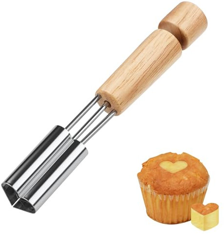 Cupcake-Ausstecher, Cupcake-Lochschneider Füllen wiederverwendbar Cupcake-Lochstanzer Cupcake-Loch-Werkzeug Cupcake-Loch-Werkzeug Gebäck-Ausstecher Backen Füllen Dekorieren (Herzform)