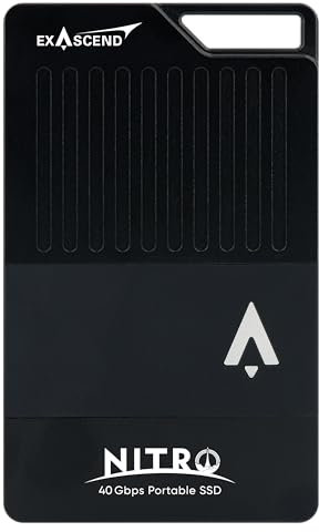 Exascend Nitro 8TB/4TB/2TB USB4 40Gbps SSD portátil, clasificación IP68, velocidad de hasta 3100 MB/s (8, TB)