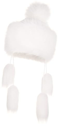 Futrzane Classic Mongolische Mütze - Winter Pelzmütze Damen - Fellhut Russisch (S, Weiß Classic)