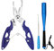 HONMOK 3Pcs Fishing Pliers Set with Fishing Pliers Scissors, Unhooking Remover Fishing Disgorgers and Fishing Priest Fish Killer Bat Fishing Accessories Sea Fishing Multi Tools Set Gift for Men