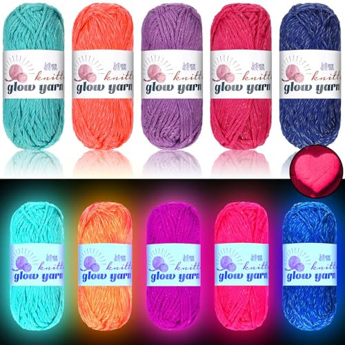 WILLBOND Leuchtendes Häkelgarn zum Häkeln, DIY, Stricken, Nähzubehör für Kunst, Handwerk, Nähen, Partyzubehör, 50 m pro Rolle, 50 Rollen (elegante Farben)