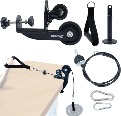 Arm Wrestling Training Equipment, Arm Wrestling Training Table Pulley Cable System, Fitness Wrist & Forearm Strengtheners for Adults Professional and Biceps Training