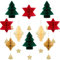 Syoulin-Weihnachtsdeko innen,weihnachtsdeko hängend，Tischdeko Weihnachten,papiersterne Weihnachten,3D Waben Weihnachtsschmuck,Neuartig und wiederverwendbar weihnachtsdeko papier-10Stück