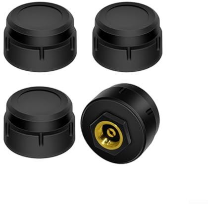 4 externe Sensoren, kabellos, TPMS-Monitor für Auto, SUV, Anhänger, Reifendruckkontrollsystem, Anzeige von Druck und Temperatur aller Räder, IP67 wasserdicht