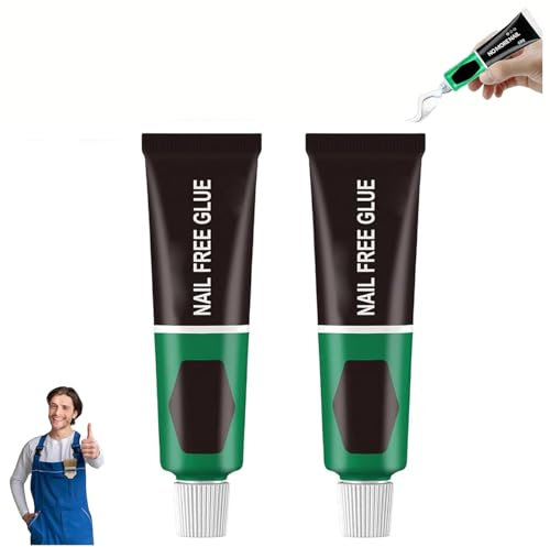 Wealthyn Glue,60g No More Nails Glue,All-Purpose Glue, Nail-Free Glue Adhesive Sealant,Wealthyn No More Nails,Nail Free Glue,Strong Glue Waterproof Plastic,Multifunctional Quick-Drying Glue (2)