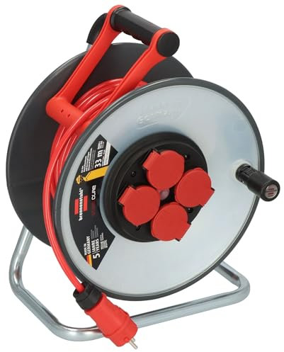 Brennenstuhl Professional SteelCore Kabeltrommel SC 3110 IP44 (33m H07BQ-F 3G1,5 Kabel, Trommelkörper aus Stahlblech, Baustelleneinsatz und ständiger Einsatz im Freien, Made in Germany)
