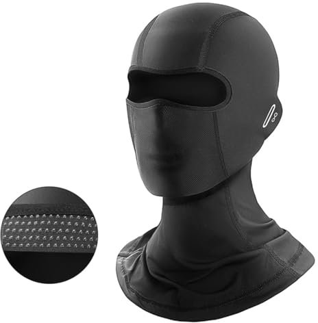 2XK-NOV Sturmhauben,Skimaske,Gesichtshaube,Schlauchtuch,Balaclava Herren/Damen,UV-Schutz, Atmungsaktiv,für Motorrad,Fahrrad (Einheitsgröße, Sommer-schwarz)