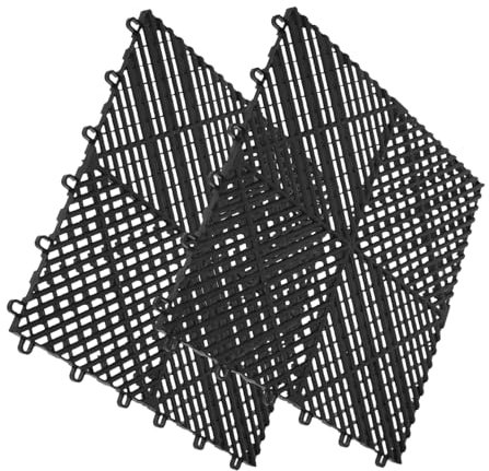 CHILDWEET 2pcs Interlocking Floor Mat for Shower Drain Plastic Slip Multifunctional Suitable for Bathroom Pool