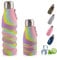 Dwafill Gobelet Pliable Silicone, 550 Ml Gourde Souple, éTanche et Portable, Sans Bpa, lasque Running, Adapté Camping, Sports de Plein Air, Voyages, Bouteille Pliable Randonnée (Camouflage Rose)