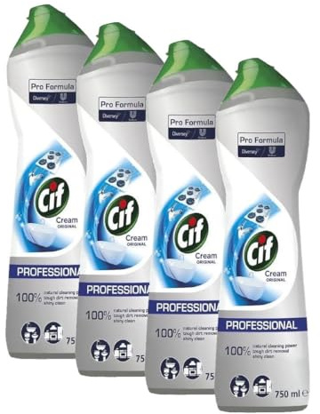 Cif Professional Scouring Milk Original 750 ml, (Pack of 4)