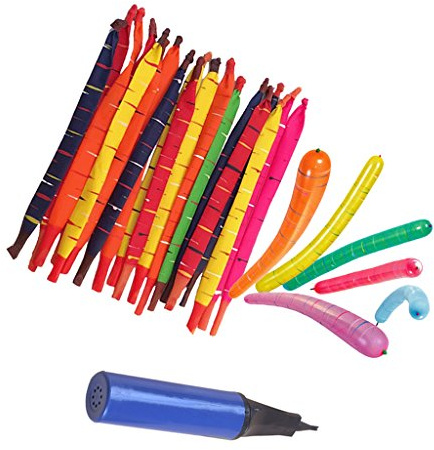 100pcs Assoted Long Jumbo Latex Rocket Balloon with Pump Party Kids Toys