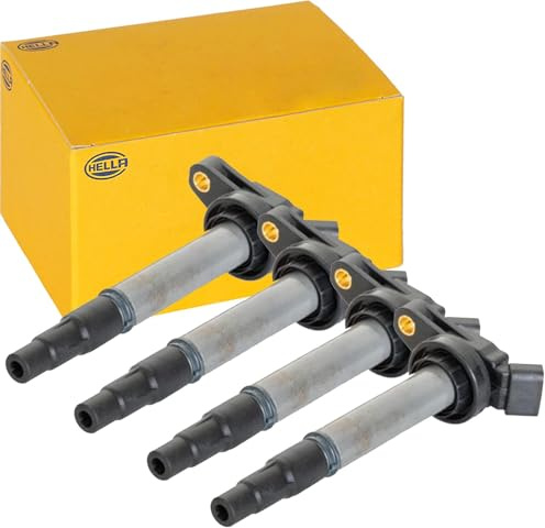 4x Hella Zündspule, 4 Polig | 4x 5DA 358 000-461 für Auris Avensis Corolla Prius Yaris Rav 4