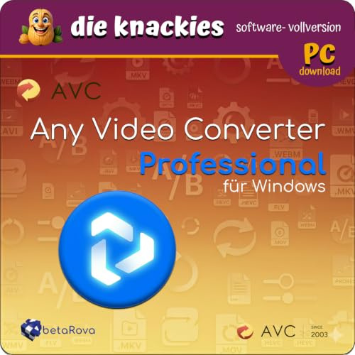 die knackies - Any Video Converter Pro für PC| Professioneller Video Konverter & DVD Brenner | All-in-One Video Editor & Downloader für MP4, MKV, AVI, MOV | Schnelle 4K/HD Konvertierung