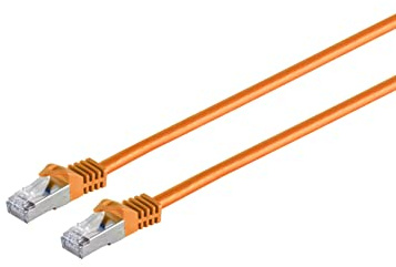 S-Conn RJ45 Patchkabel S/FTP,PIMF, Rohkabel CAT 7 Halogenfrei, orange, 10,0m