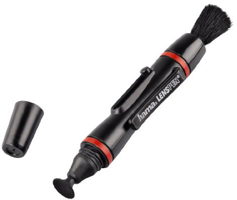 Hama Reinigungsstift zur Objektiv- und Filterreinigung, 11,5 cm lang, Lenspen Classic, Rot/Schwarz